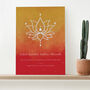 Personalised Diwali Lotus Framed Wall Print, thumbnail 2 of 6