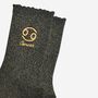 Women's Glitter Socks Black Gold Zodiac Cancer, thumbnail 5 of 5