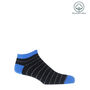 Thin Stripe Blue And Dash Black Men's Trainer Socks, thumbnail 4 of 8