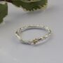 Rose Cut Diamond Twig Ring, Silver And Solid Gold, thumbnail 9 of 11