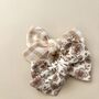 Floral Hand Tied Hair Bow Stocking Filler, thumbnail 4 of 5