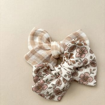 Floral Hand Tied Hair Bow Stocking Filler, 4 of 5