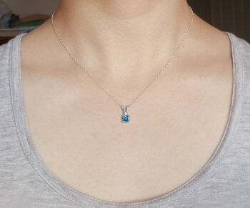 Topaz Necklace In Sterling Silver, November Birthstone Necklace, 4 of 8