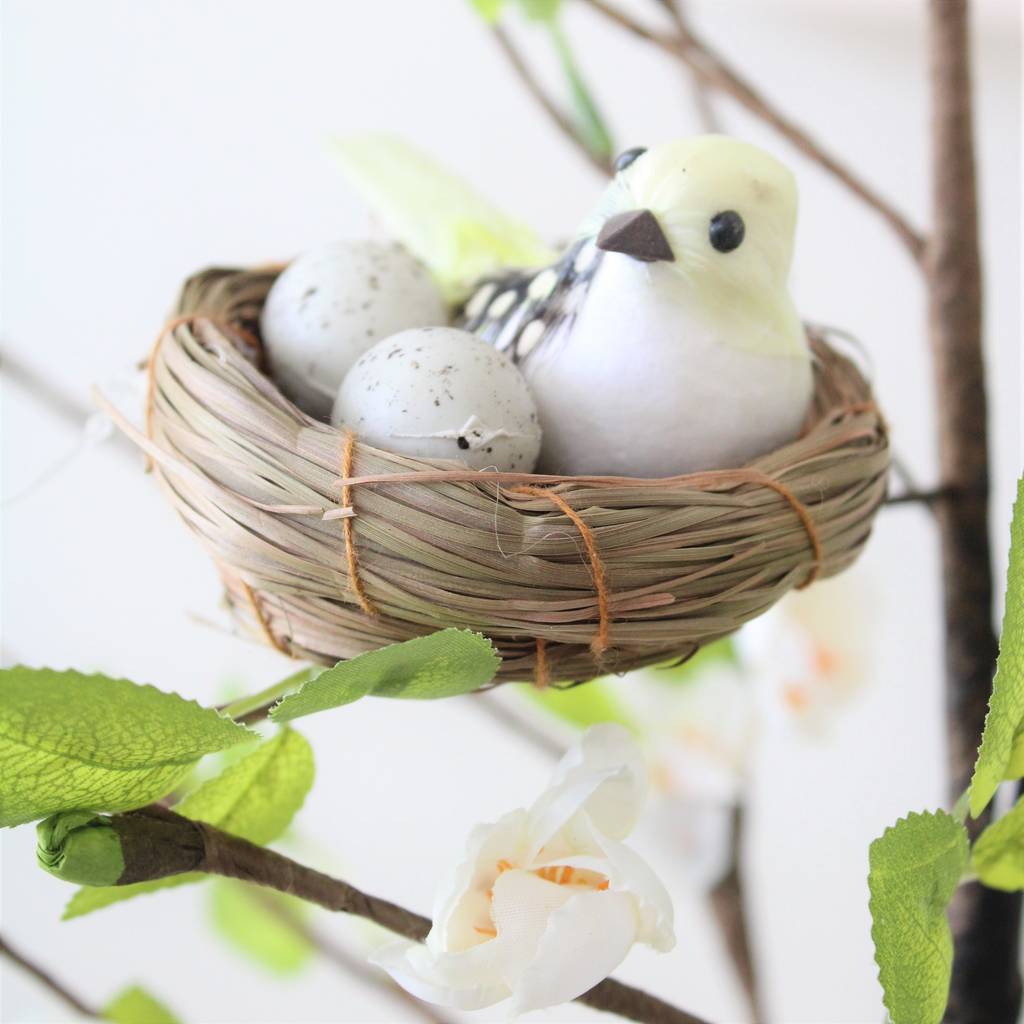Set Of Three Easter Nest Decorations By Ella James