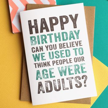 happy birthday adults at our age card by do you punctuate ...