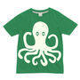 Octopus Glow In The Dark Interactive Tshirt, thumbnail 3 of 4