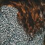 Sky Blue Leopard Print Viscose Kimono, thumbnail 4 of 4