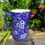 Half Pint Jug In Inglaze Blue Victorian Calico Design, thumbnail 3 of 6