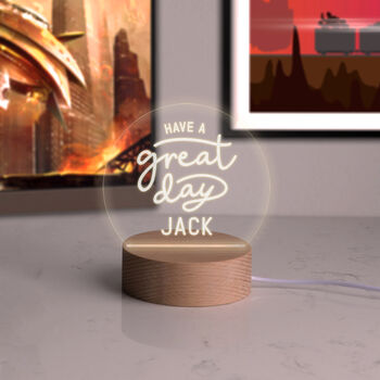 Personalised Mini Desk Lamp With Name