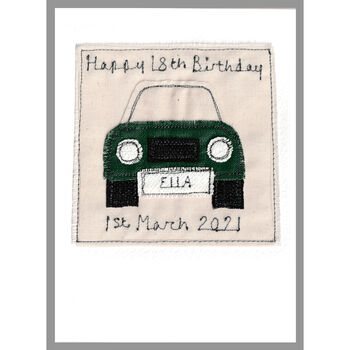 Personalised Car 18th Birthday Card For Him Or Her, 3 of 9