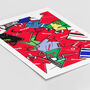 Manchester United Football Shirt Mash Up Print, thumbnail 3 of 3