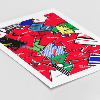 Manchester United Football Shirt Mash Up Print, 3 of 3