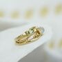 Peridot And Moonstone Gold Ring, thumbnail 5 of 8