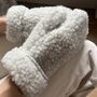 Ladies Natural Wool Fleece Mittens, thumbnail 6 of 6