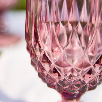 Diamond Embossed Amethyst Wine Glass, 2 of 4