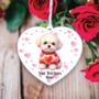 Personalised Bichon Frise Dog Love Decoration, thumbnail 2 of 2