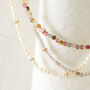 White Pearl Beaded Long Layering Necklace, thumbnail 8 of 11