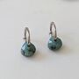 Emerald Teardrop May Birthstone Earrings, Silver, thumbnail 2 of 5