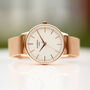 Ladies Personalised Watch With Rose Gold Strap, thumbnail 4 of 4