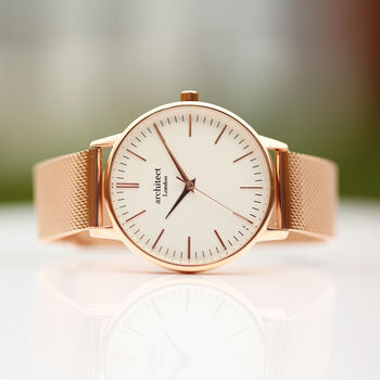 Ladies Personalised Watch With Rose Gold Strap, 4 of 4
