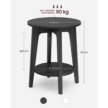 Small Round Table Side Table With Lower Shelf, 12 of 12