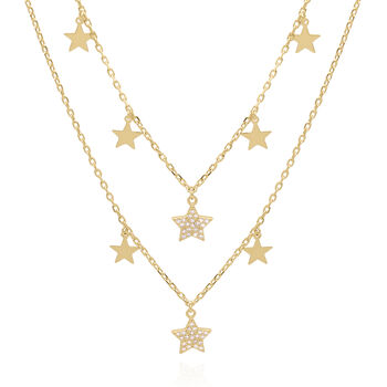 Blake Double Row Star Necklace, 2 of 8