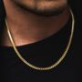 Mens Gold Plated 5mm Miami Cuban, Sterling Silver Chain, thumbnail 10 of 12