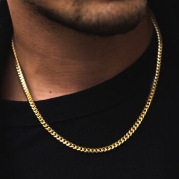 Mens Gold Plated 5mm Miami Cuban, Sterling Silver Chain, 10 of 12