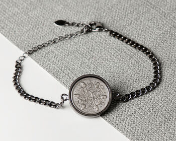 1931 95th Birthday Sixpence Coin Chain Bracelet, 4 of 5