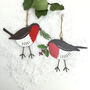 Personalised Red Robin Hanging Decoration, thumbnail 1 of 2