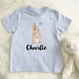 Kids Personalised Illustrated Bunny T Shirt, thumbnail 1 of 6