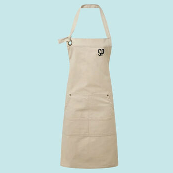 Premium Canvas Personalised Apron With Initials, 6 of 10