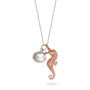 Seahorse And Shell Necklace Silver /Gold Vermeil, thumbnail 2 of 6