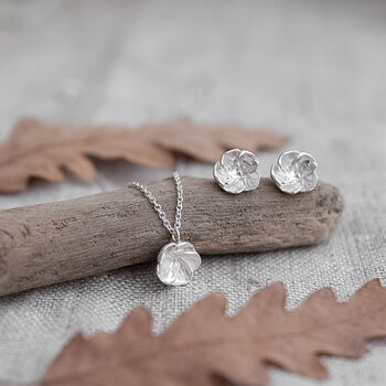 Hawthorn Blossom Earrings In Sterling Silver, 2 of 3