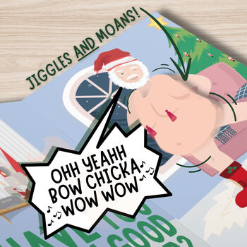 Moaning And Jiggling Animated 'Sexy Santa'! Funny And Cheeky Christmas Card, 2 of 12