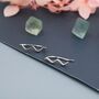 Zigzag Wave Crawler Earrings Sterling Silver, thumbnail 3 of 11