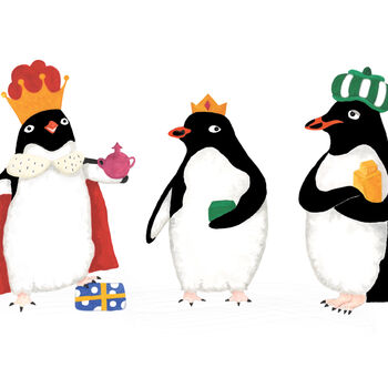 'We Three Pengwingkings' Penguin Christmas Cards, 4 of 10