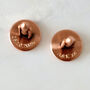 Secret Message Solid Copper Cufflinks, thumbnail 3 of 8