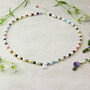 Freshwater Pearl And Rainbow Bead Initial Necklace, thumbnail 4 of 8