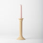 Handmade Pale Pink Ceramic Tall Taper Candlestick, thumbnail 1 of 3