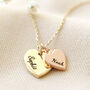 Personalised Double Heart Charm Necklace, thumbnail 6 of 12