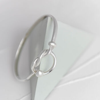 Personalised Silver Knot Bracelet Girlfriend Gift, 4 of 8