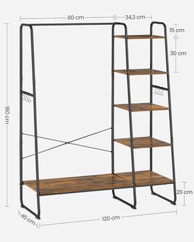 Clothes Rail With Shoe Rack Storage Side Hooks, 2 of 8