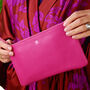 Personalised Monogram Small Leather Clutch Bag, thumbnail 2 of 10