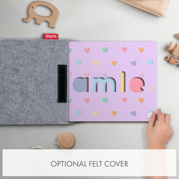 Personalised Love Hearts Wooden Name Puzzle Plus, 3 of 5