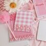 Pink Gingham A6 Floral Notepad, thumbnail 2 of 2