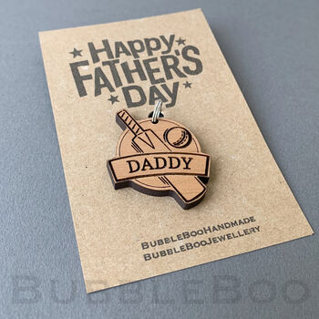 Cricket Bat And Ball Keyring For Father's Day, 4 of 5