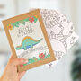 A To Z Dinosaur Colouring In Postcard Set, thumbnail 1 of 3