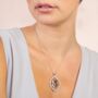 Garnet Statement 925 Sterling Silver Necklace, thumbnail 1 of 3