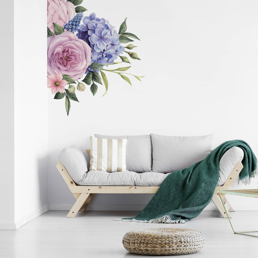 Corner Floral Wall Sticker  By Oakdene Designs 